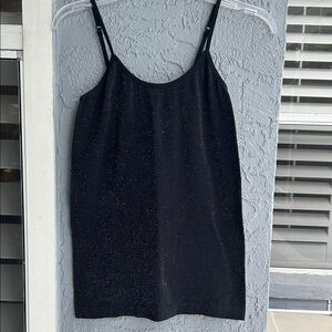 Black Glittery Women's Tank